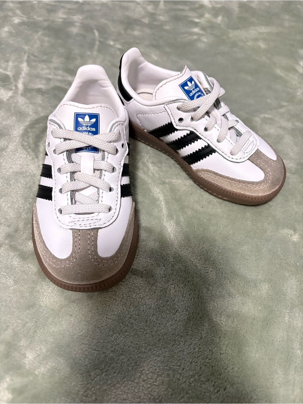 adidas Kids Samba-Inspired Sneakers - White, Black, Tan